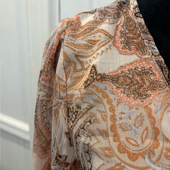 Jessica Simpson Harmony Tiered Ruffle Paisley High Low Maxi Dress Sz Sm - Picture 5 of 14